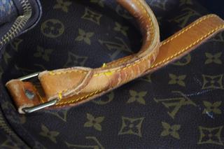 Vintage Louis Vuitton Keepall 45 Monogram Canvas Travel Bag Luggage Tag France